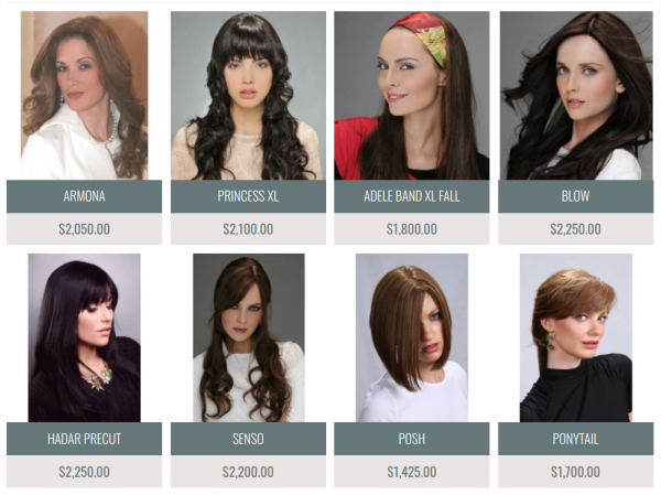 A sampling of sheitels and their prices from http://www.sheitel.com.